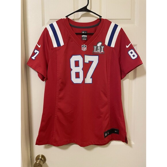 Nike Tops - Nike NFL New England Patriots #87  Gronkowski Superbowl Jersey Women’s Sz XL
